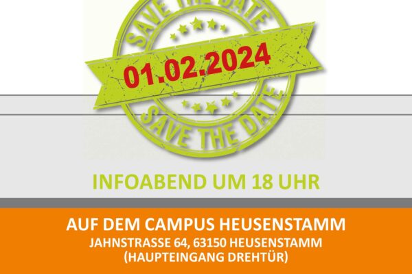 Ankündigung Infoabend 2024 am Erasmus Gymnasium Campus Heusenstamm
