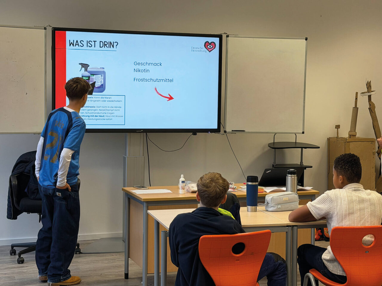 Workshop zum Thema Vapen und Rauchen am Erasmus Gymnasium